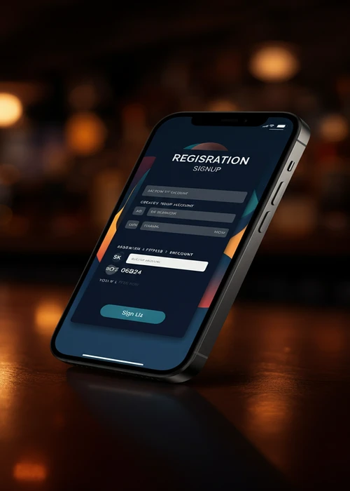 Interface d'inscription de Casinozer affichant les champs email, mot de passe et devise, symbolisant le début de votre parcours de jeu en ligne.